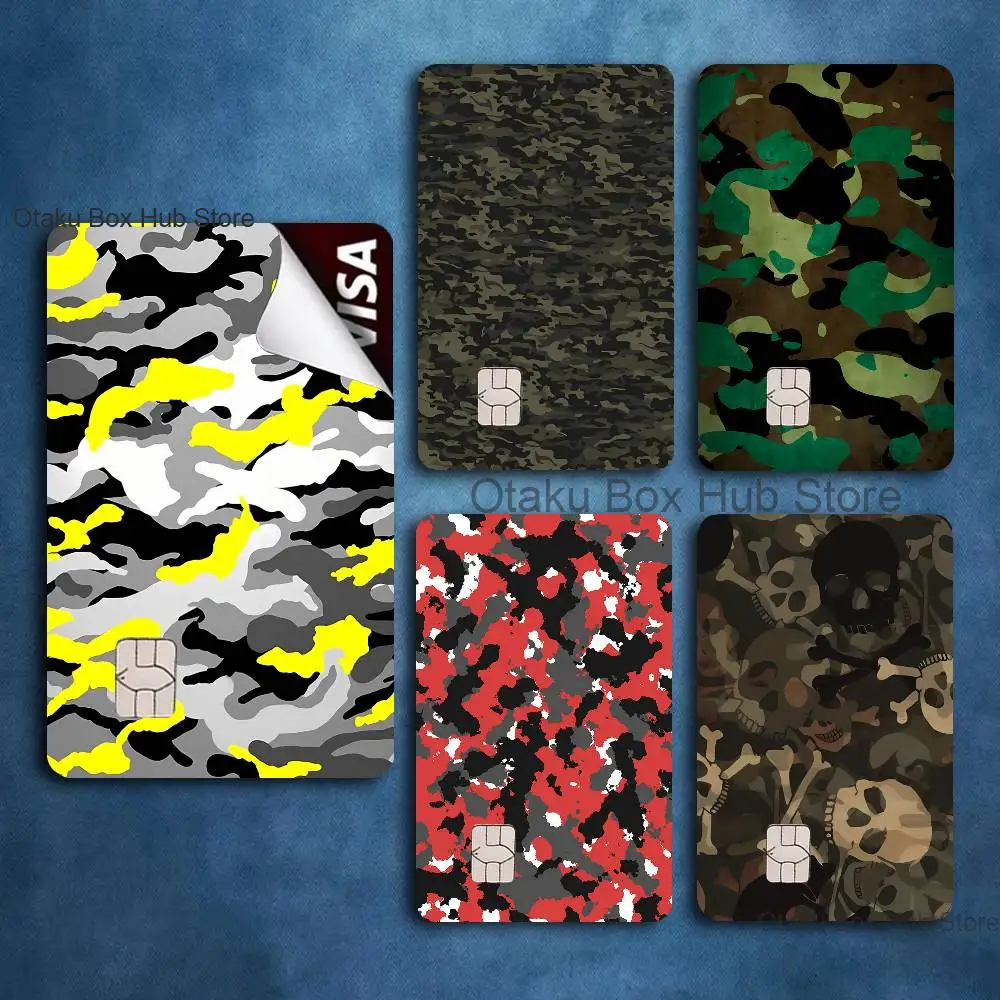 

Fashion Camouflage Name Card Sticker Decorate Bank Card Couple Student Study Supplies Decals Patch Documents Birthday Gift