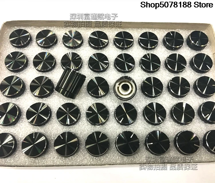 High-grade workmanship fine aluminum alloy black and white bright edge 15*17MM knob potentiometer encoder band switch