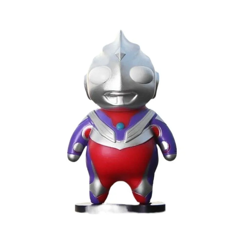Ultraman Anime Figuur Tiga Model Q Versie Leuke Auto Ornament Desktop Decoratie Kinderspeelgoed Geschenken