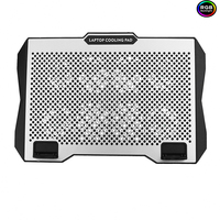 Laptop Cooling Stand with an Oversized Fan 2 USB Port and Phone Holder 6 Height and Wind Speed Adjustable for 12-17 In Notebook