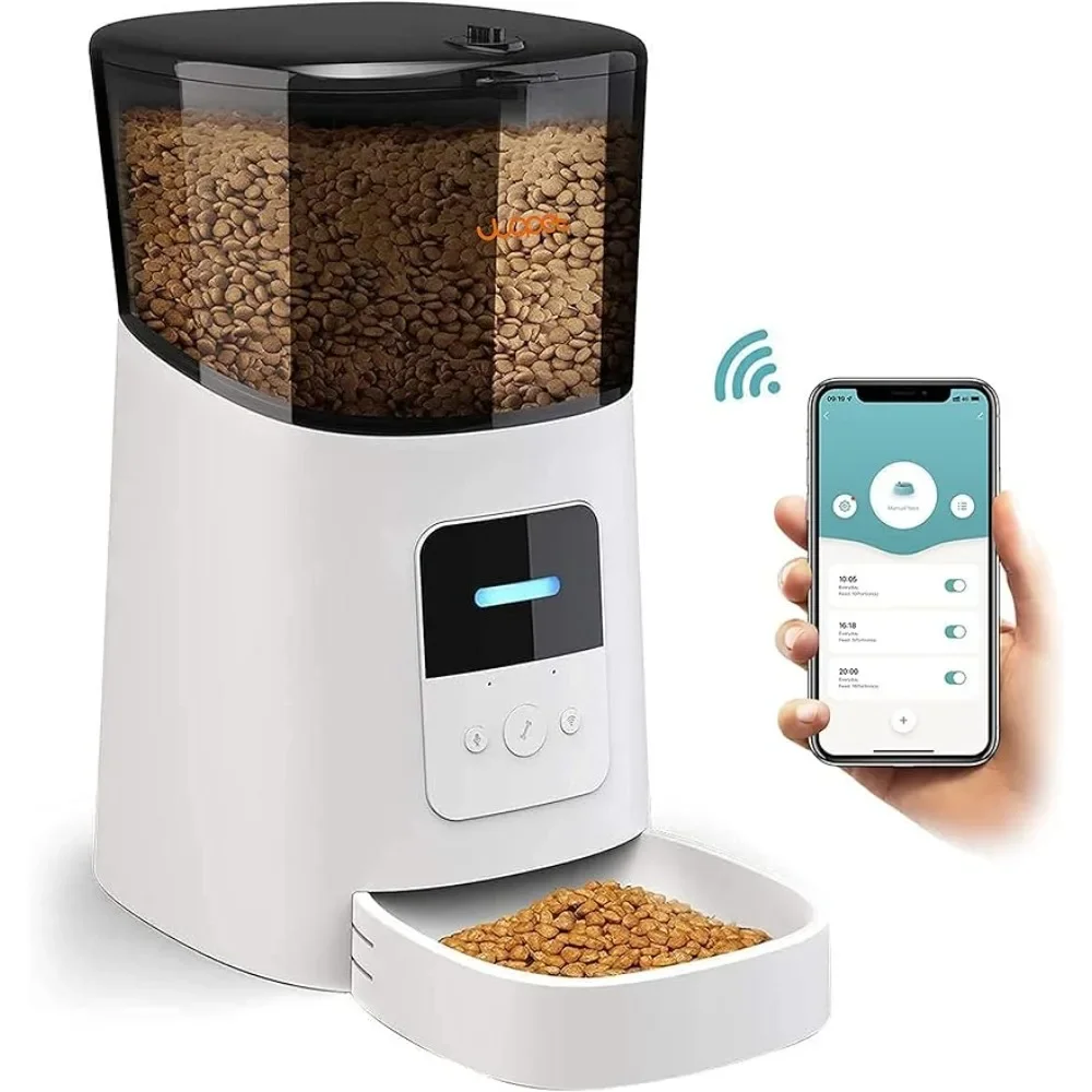 

6L Automatic Cat Food Dispenser Cats Pet Products WiFi Automatic Cat Feeder With APP Control for Remote Feeding Drinker Supplies