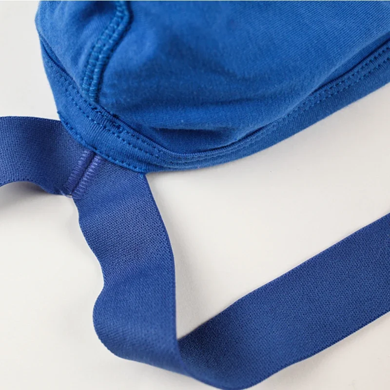 Ropa interior de algodón para hombre, de tiro bajo suspensorio elástico, Sexy, tangas deportivas