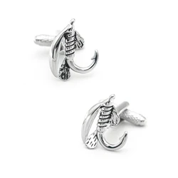 iGame Lure Fishhook Cuff Links Quality Brass Material Silver Color Cufflinks Wholesale & Retail Gift For Fishing Lover
