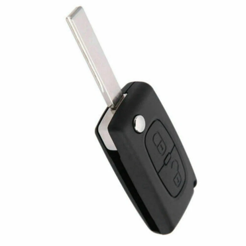 Foldable Remote Control Blade Car Replacement Key Fob Case Accessories 2 Button Flip Cover For Peugeot 207 307 308 407