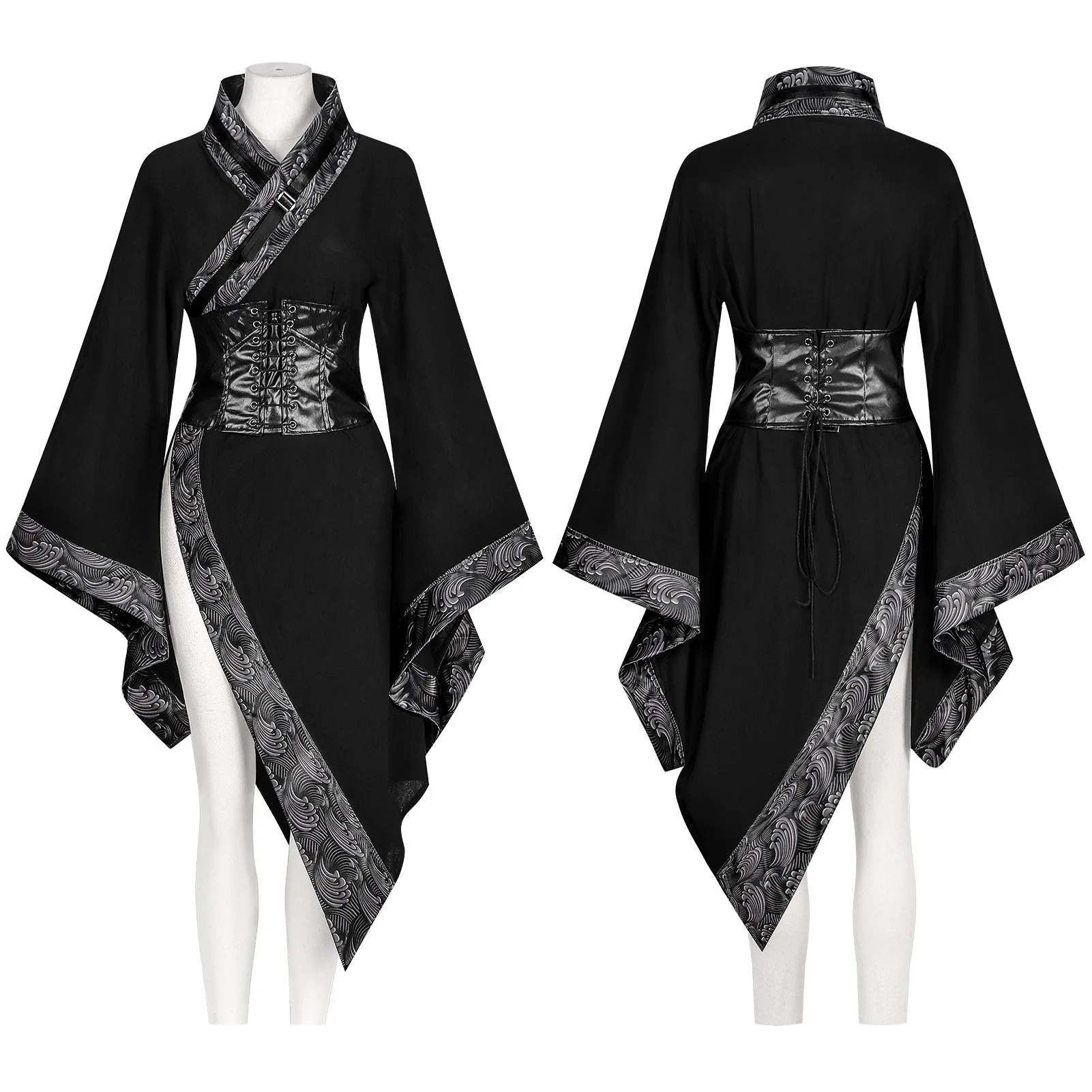 New Dark Gothic Retro Modified Chinese Style Cropped Blouse Cosplay Stage Costume