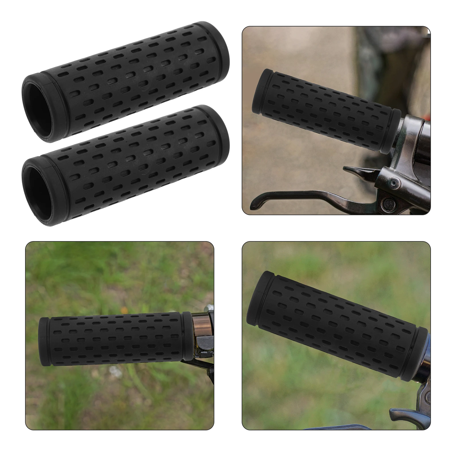 

10pcs Bicycle Handle Grips Non Slip Rubber Mountain Bike Handlebar Covers Durable Grips For Scooter Cycle Handlebar Accessories