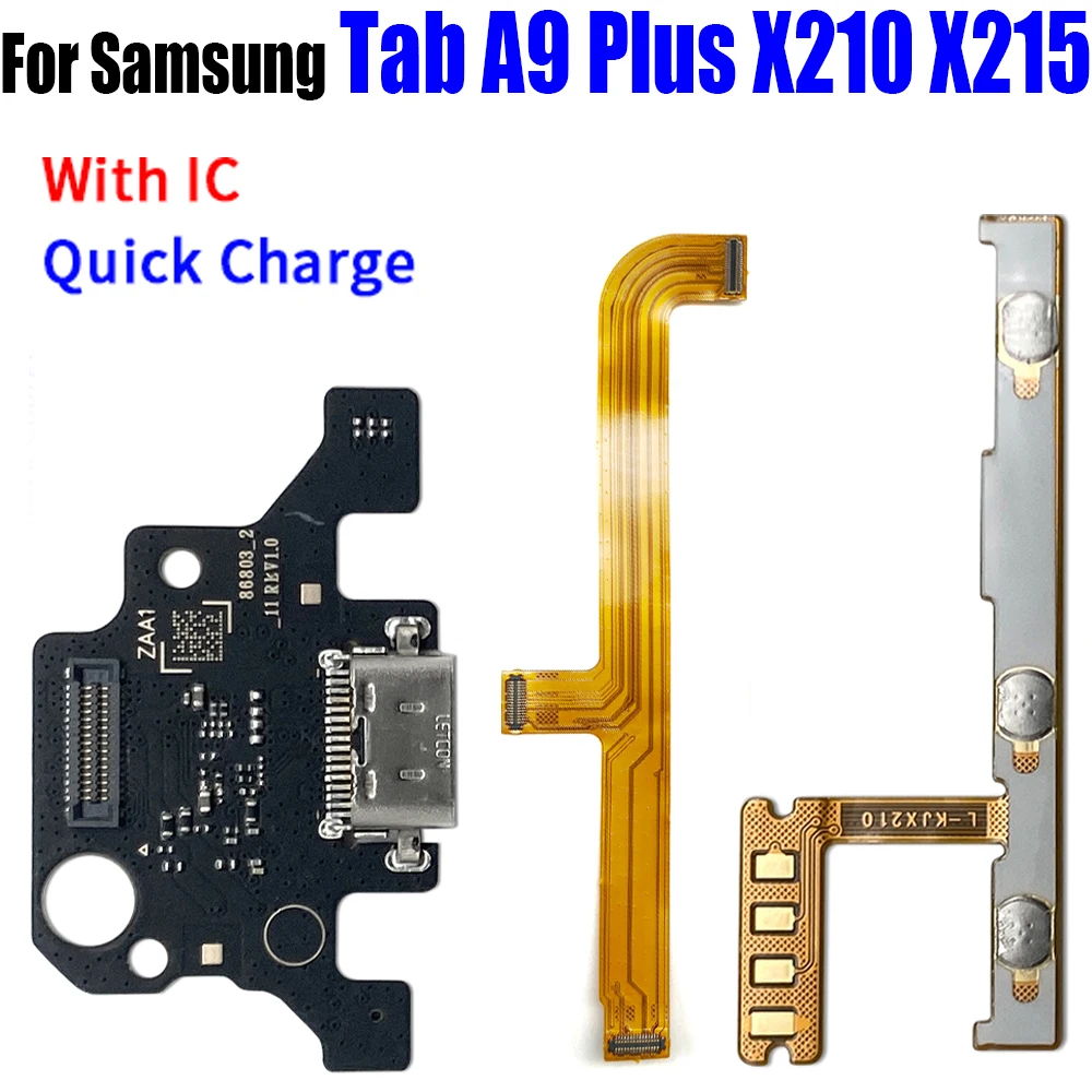 

Motherboard FPC Main Board Connector USB Charging Flex Cable Power Volume Ribbon For Samsung For Samsung Tab A9 Plus X210 X215