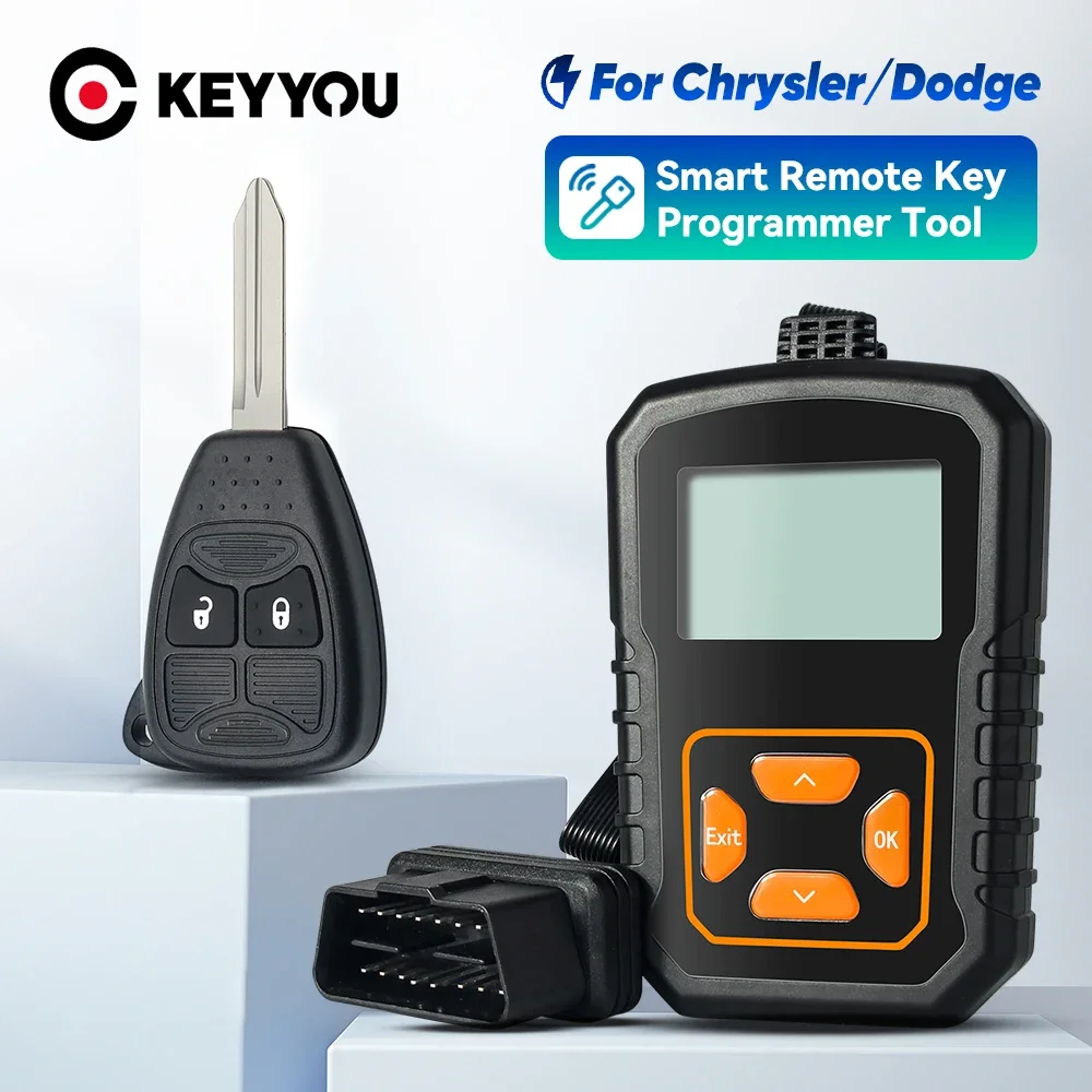 

KEYYOU With Programmer DIY OBD Tool Remote Key 433Mhz 315Mhz For Chrysler 300C Tourer 2005-2008 For Dodge Nitro For Jeep Compass