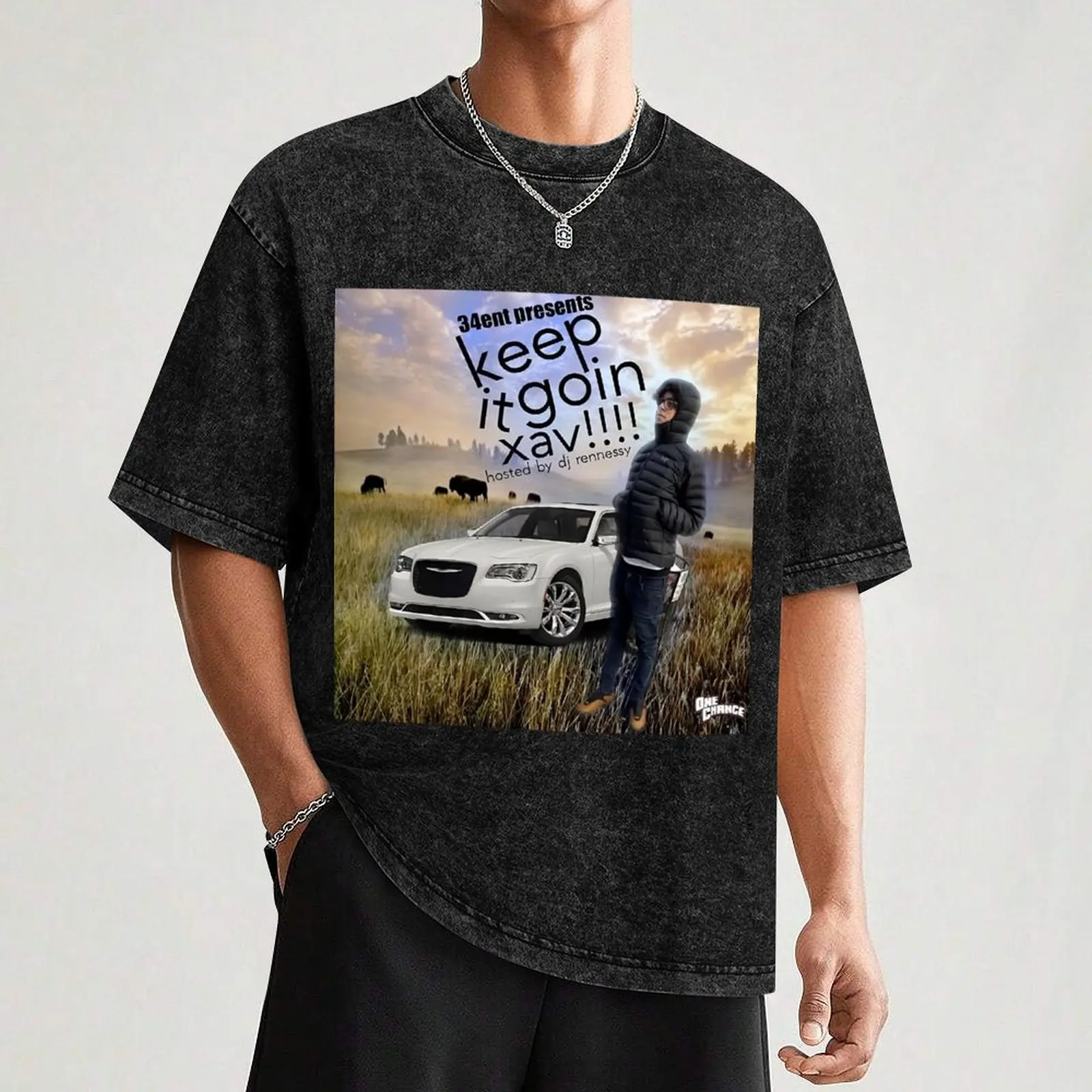 Xaviersobased Merch يبقي ذلك الذهاب 1c34 تي شيرت أنيمي الاشياء الثقيلة خمر أنيمي قميص الرجال تي شيرت جودة عالية