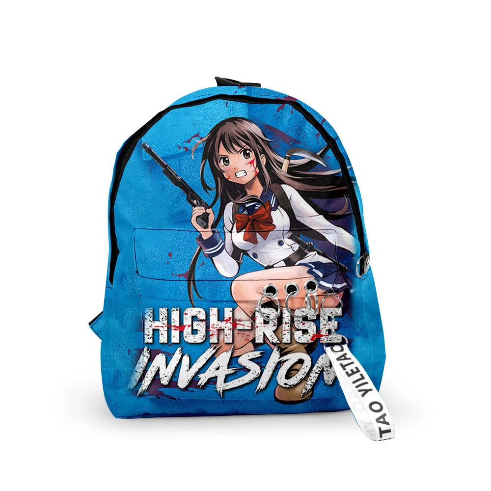 

Classic High-Rise Invasion Backpacks Boys/Girls pupil School Bags 3D Print Keychains Oxford Waterproof Cute Small Backpacks