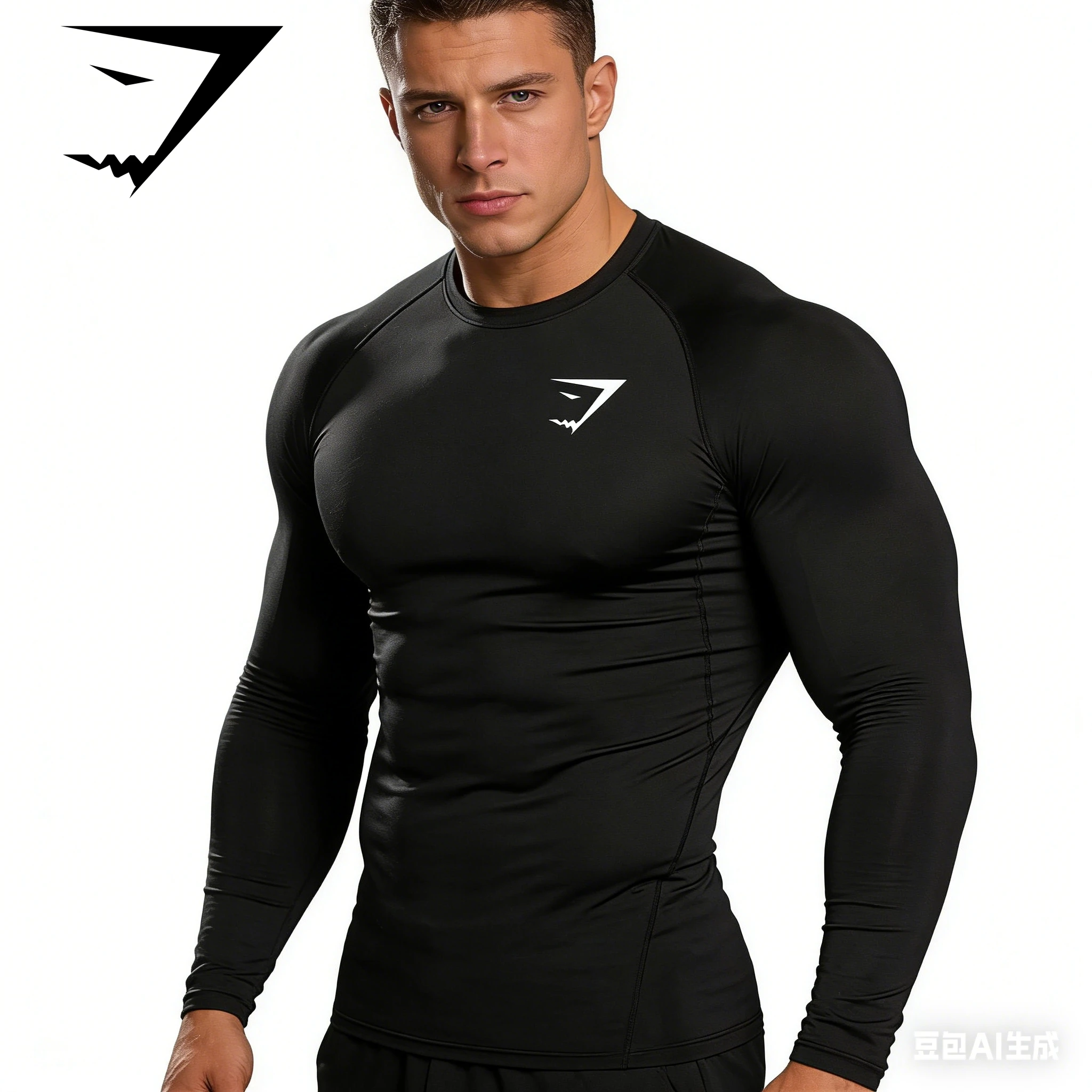 

GYM SHARK Fitness Clothing, Sports Cycling Clothing, Elastic Quick Drying Long Sleeves, GYM SHARK Fitness T-shirts