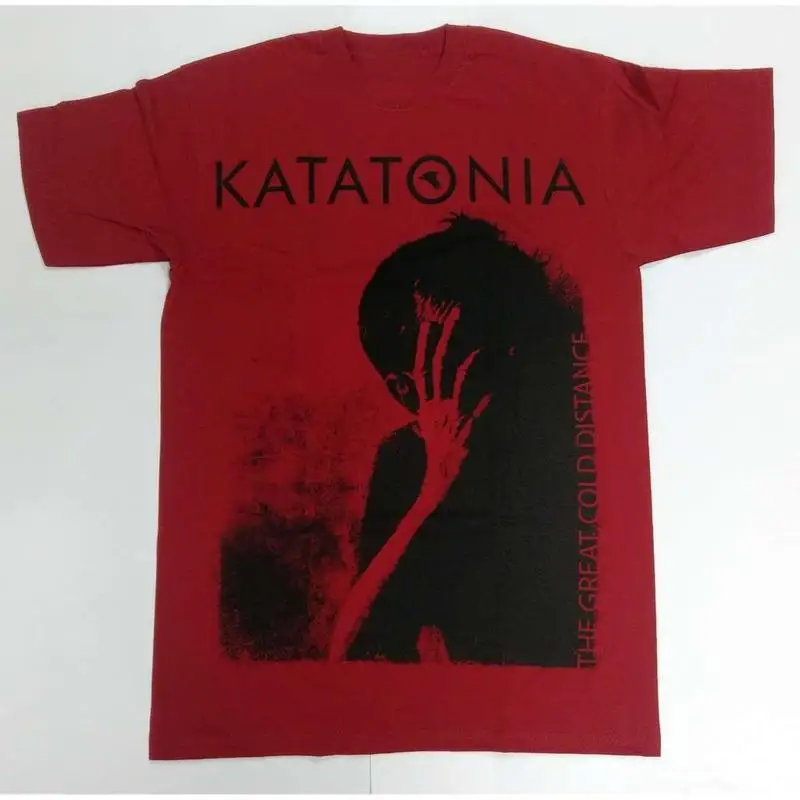 Katatonia The Great Cold Distance Band Álbum Camiseta vermelha tamanho completo S461