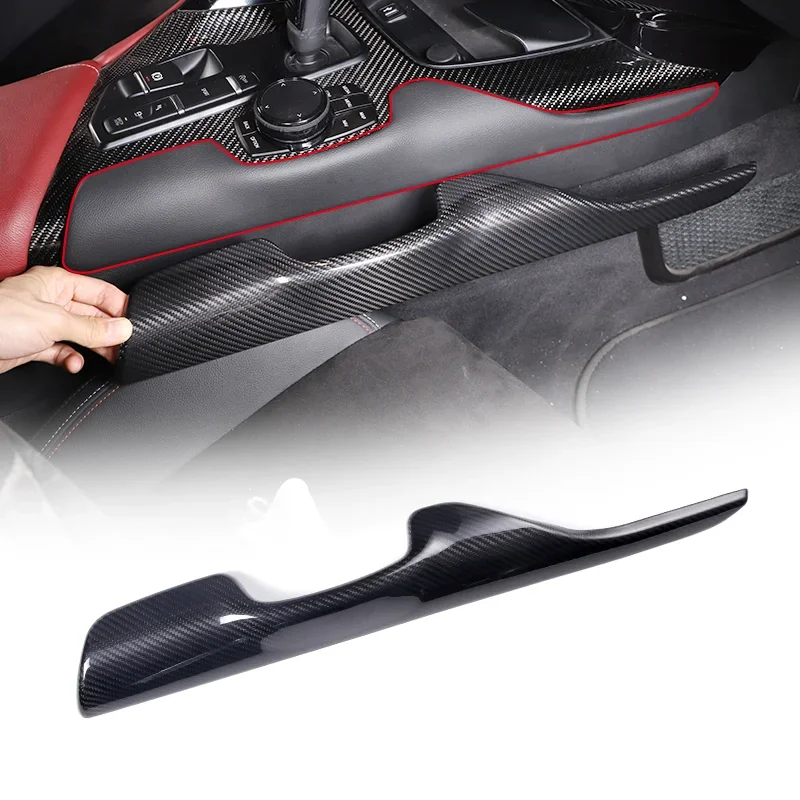 

For 2019-2022 Toyota GR Supra A90 Real Carbon Fiber Car Center Console Side Decorative Panel Cover Sticker Car Interior Parts