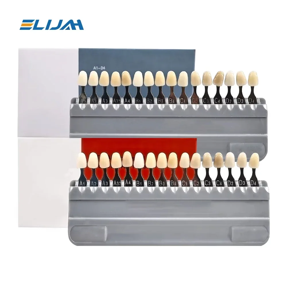 ELIJAH Vita  Master Dental Lab Bleach Shade Guide 16 Colors Teeth Whitening Comparing Toothguide  Colorimetric Plate Model