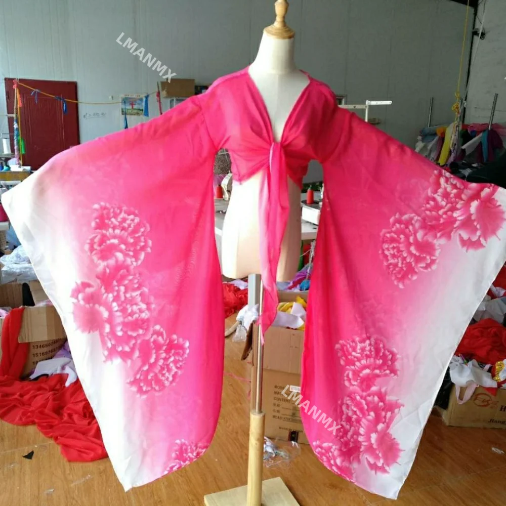 Grote Wijde Mouw Hanfu Dans Praktijk Kleding Han Tang Klassieke Dansen Oude Hanfu Chinese Dance Kostuum Festival Kleding