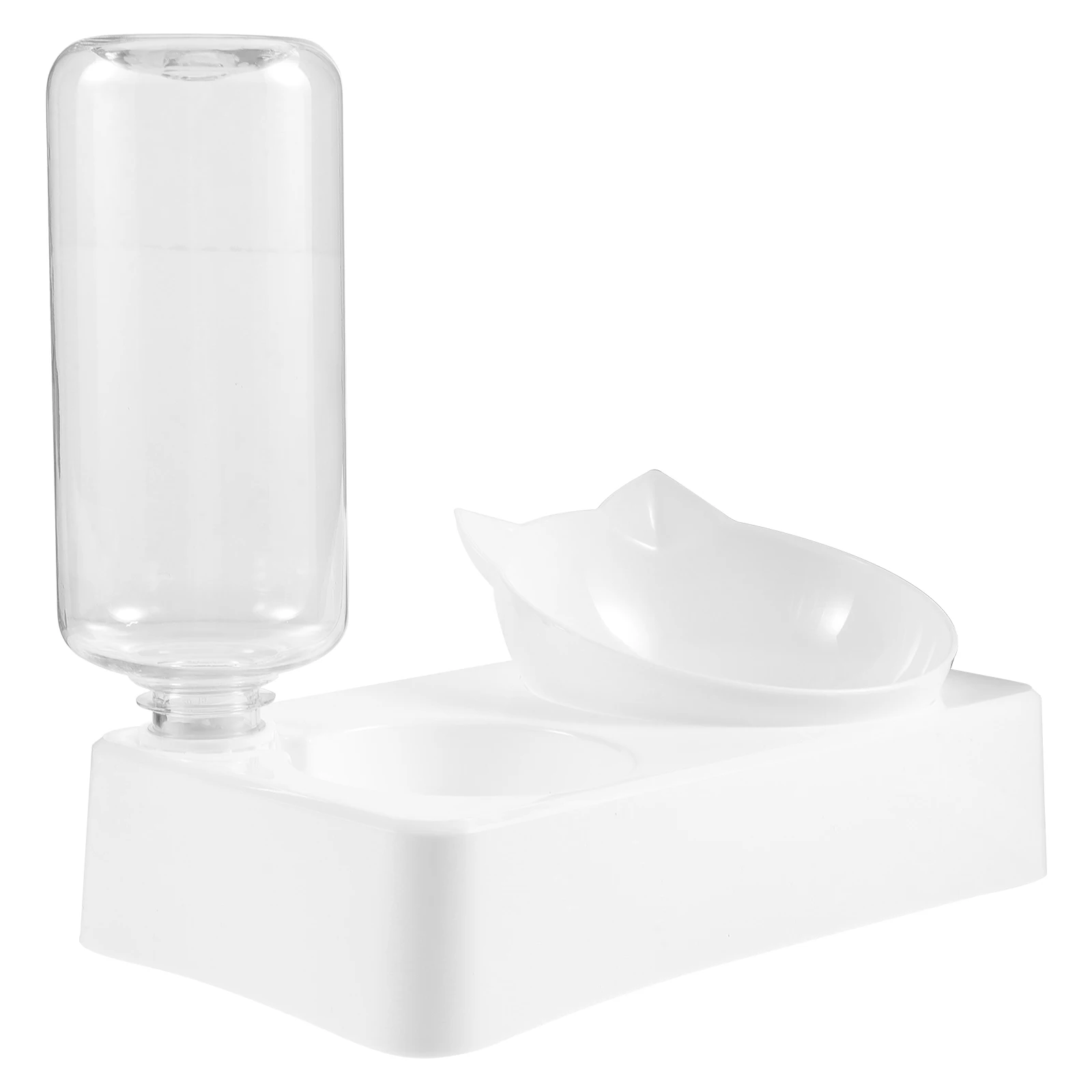 

Premium Double Pet Feeding Bowl Anti-Tip Easy Clean Corner Space-Saving Chin Protection Cat Dog Bowl Pet Drinking Feeder