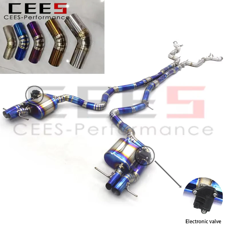 

cees Full Downpip with Catback Exhaust for Mercedes-Benz S500 S550 W222 4.7T/5.5T 2014-2019 Quality Exhaust Muffler Valve System