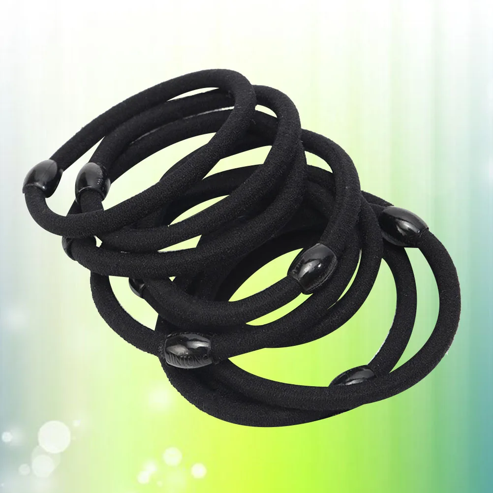 

8 Pcs Hair Ring Womens Accessories Hairbands Ties Ponytail Holders Elastics High Elasticity Black