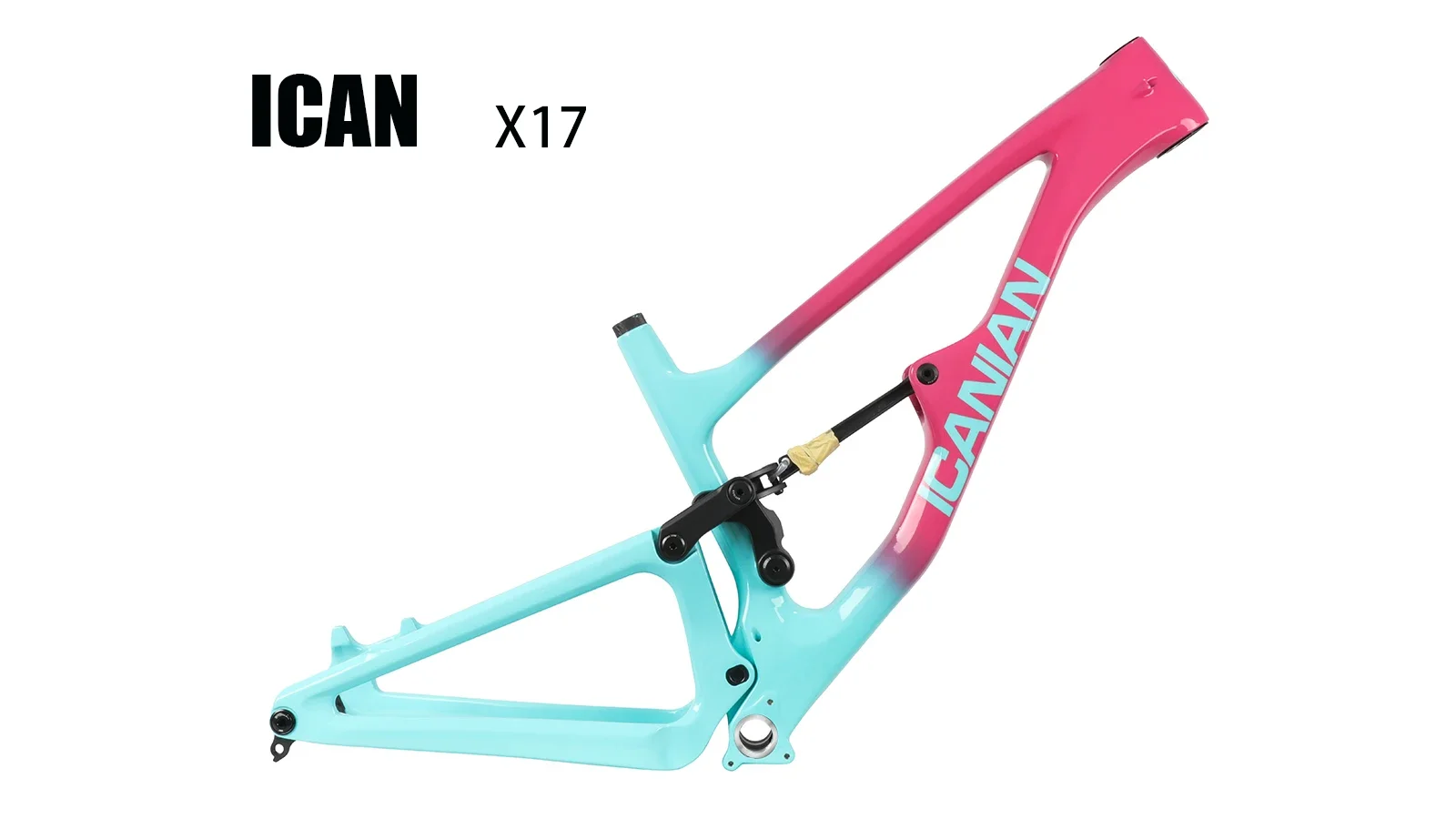 

ICAN 27.5er/29er Карбоновая полная подвеска MTB Рама X17 UDM/Painting Toray T700 и T800 ход 180 мм Универсальная вешалка переключателя
