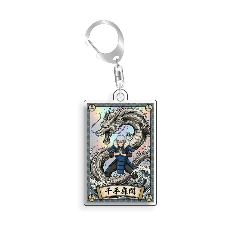 For Naruto Orochimaru Kakuzu Zetsu Uchiha Obito Konan Might Guy Acrylic Selfmade Cartoon Anime Keychain Pendant Toy Gift 5cm