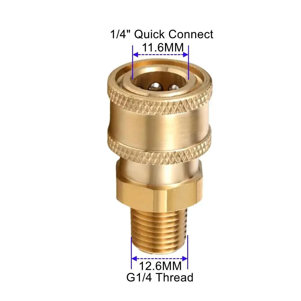 High Pressure Washer Nozzle 1/4 Quick Plug Connector Coupler With G1/4 Male Female Thread Fitting Adaptor