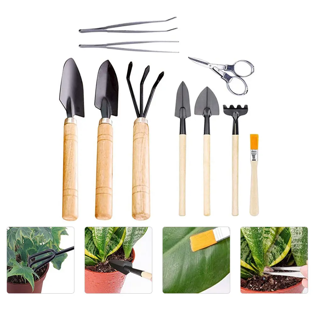 

10pcs Mini Gardening Kit for Planting Flower Arrangement Bonsai Tools Accessories Shovel Spade Set Eco Friendly Durable