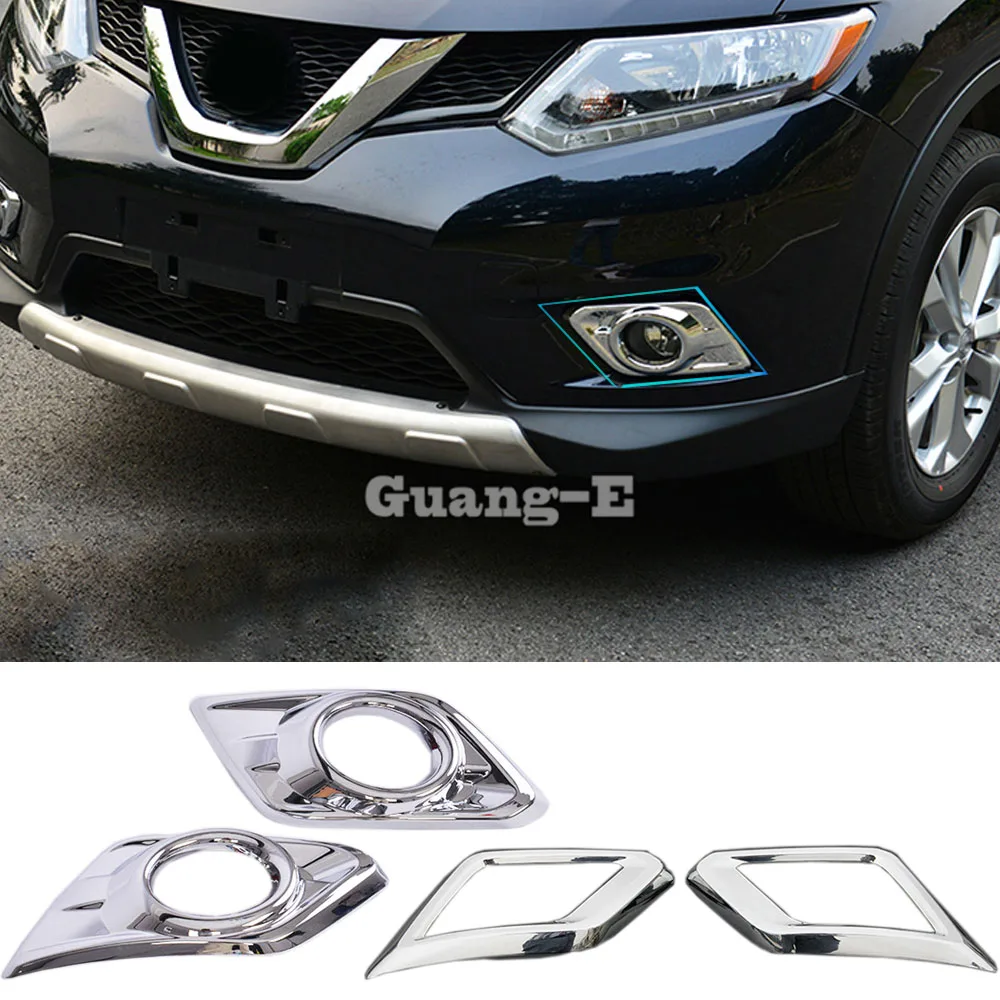 

For Nissan X-Trail Xtrail T32/Rogue 2014 2015 2016 Front Fog Light Lamp Frame Stick Styling ABS Chrome Cover Trim Parts 2pcs/Set