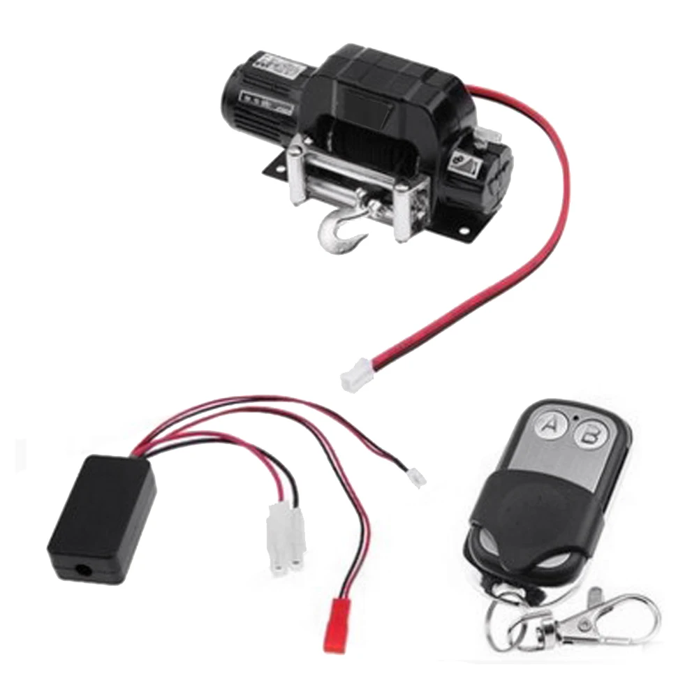 Metal Automatic Winch Wireless Remote Controller System for 1:10 RC Crawler Car Axial SCX10 90046 -4 Redcat