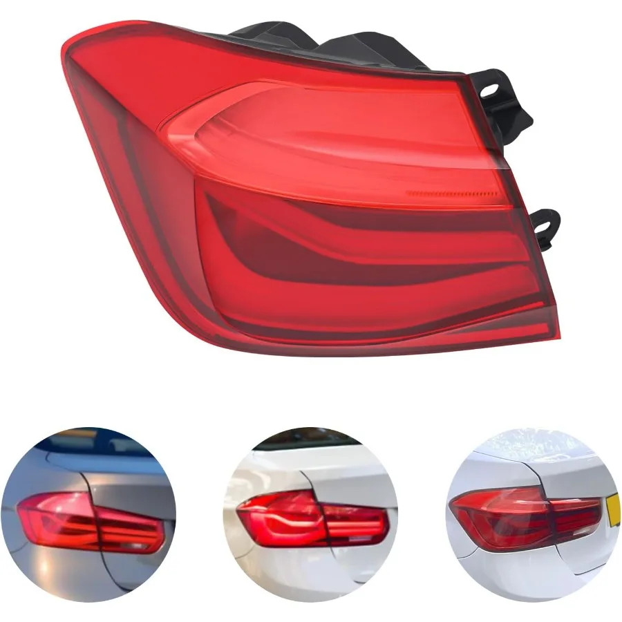 ل 2016 2017 2018 BMW 3 سلسلة F30 F80 316 318i 320i LED الخارجي الذيل ضوء الجمعية سائق الجانب الأيسر الذيل ضوء المصباح ضوء الفرامل #3