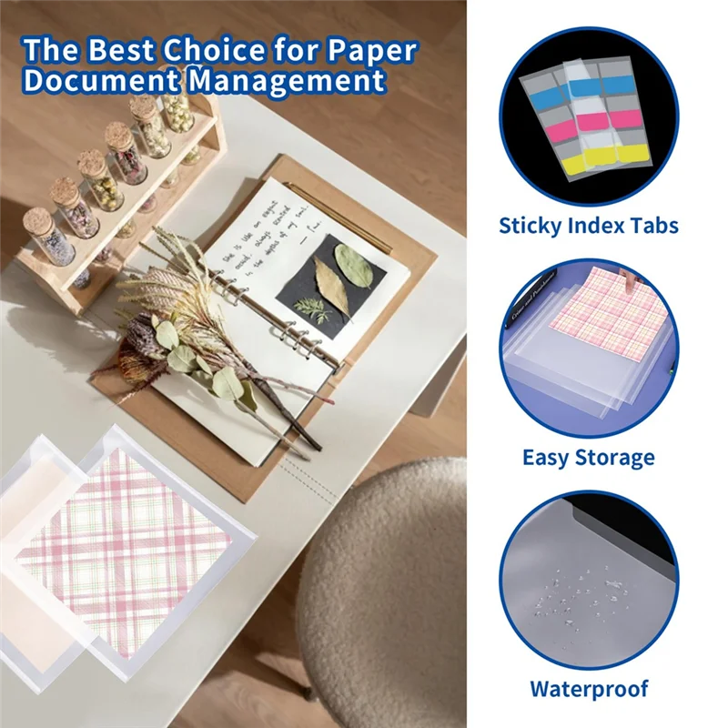 

30.48X30.48Cm Paper Storage, 50Pcs Clear Scrapbook Paper Storage Organizer Box For Paper Drawing, Photos, Cardstock