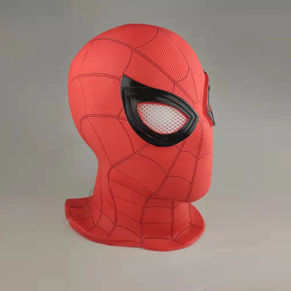 Spider Man: Far From Home Head Cover PVC Mask Halloween Cosplay Party Props Black Spider Man Latex Head Cover Mask