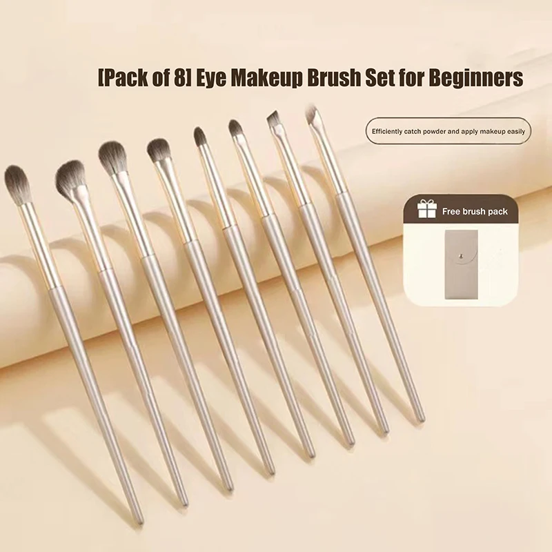 Small Makeup Brushes Eye Soft Bristle Eyeshadow Brushes With Storage Bag Eye Makeup Smudge Undercover Eyeliner Blade Eye Detail