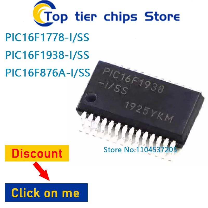 10PCS~5PCS/LOT  PIC16F1778-I/SS PIC16F1938-I/SS PIC16F876A-I/SS  SSOP 100% NEW