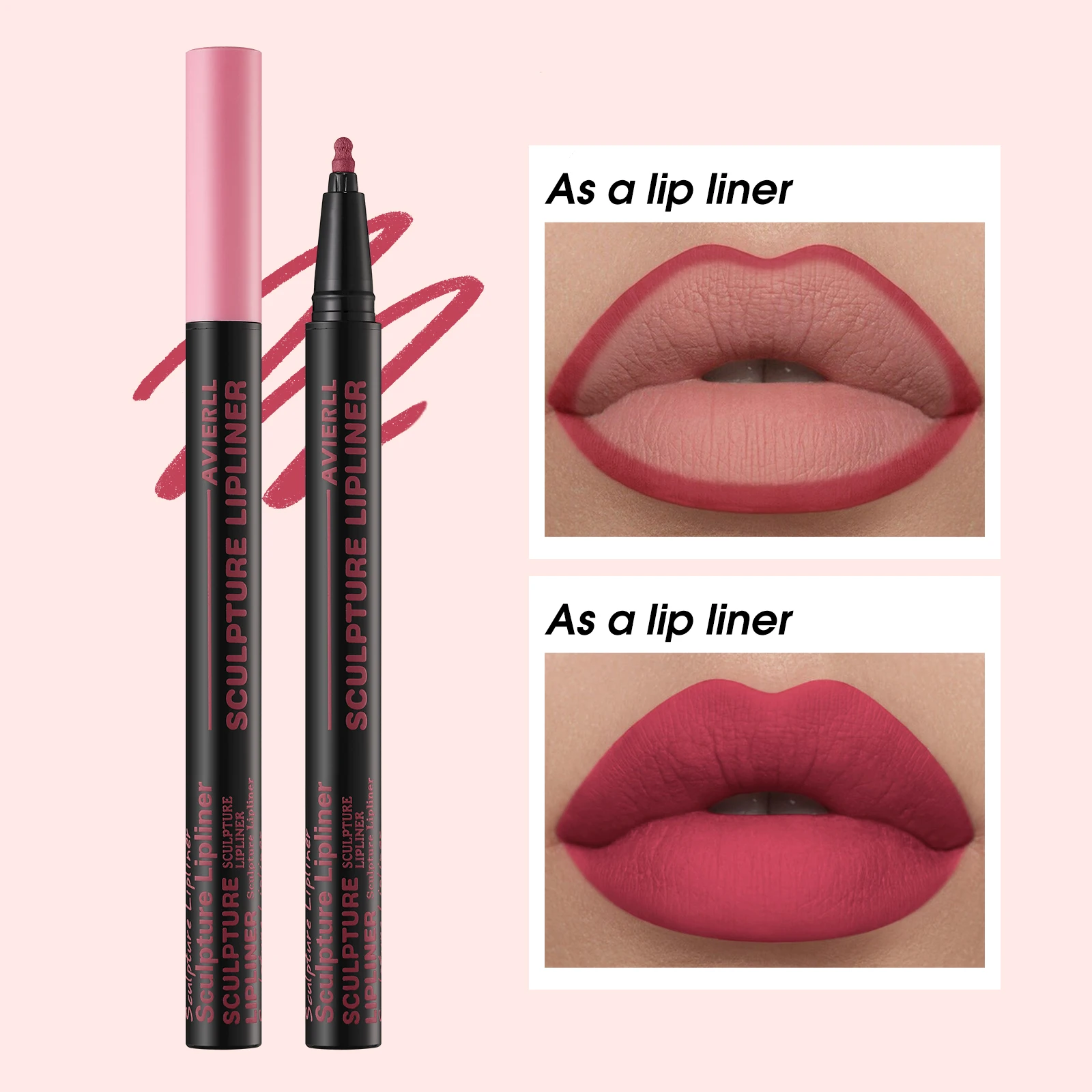 Lápiz delineador de labios mate, 7 colores, lápiz labial líquido resistente al agua de larga duración, delineador de labios, caja de Color, delineador de ojos, lápiz de sombra de ojos, 1 ud.