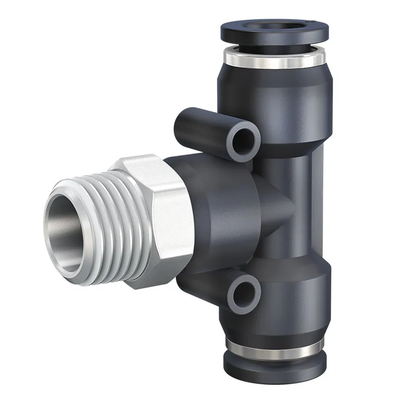 Tracheal quick plug connector PBT4-M5/T-type tee positive thread 6-02/PBT8-02/PBT10-03/100 pcs