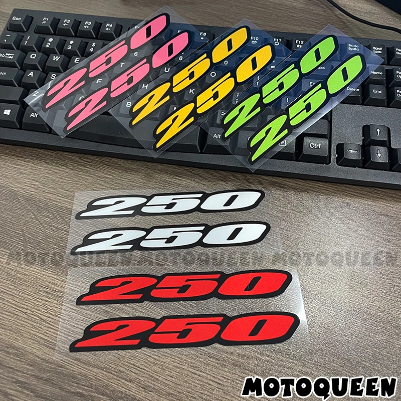 

Motorcycle Emblem Tank Body Side Fairing Decal Stickers For EXC CBR CB CMX Rebel CL XR YBR DL GSR GTS Xmax KX Ninja Z 250 NK SR