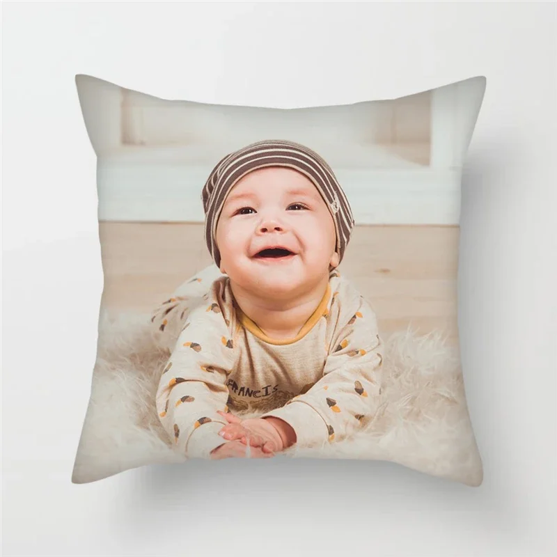 Custom Kussenhoes Diy Aangepaste Sierkussen Home Decoratieve Vierkante Bruiloft Huisdieren Baby Print Kussensloop Drop Shipping