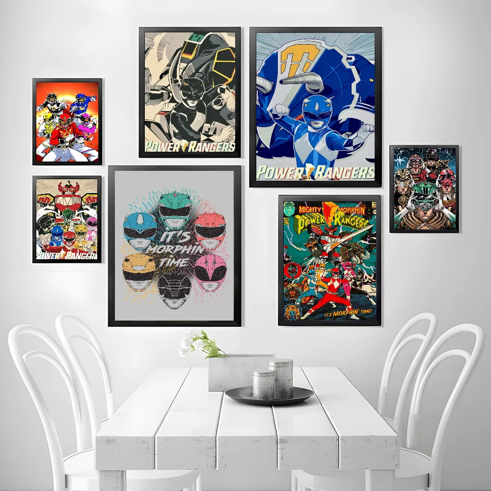 America P-Power Movie R-Ranger Poster High Quality Wall Art for Home Office Bedroom Living Room Hallway Bar Perfect Gift Idea