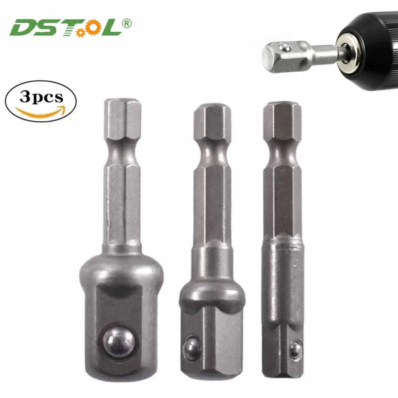 Hex power drill bit driver soquete bits conjunto de 1/4 "3/8" 1/2 "adaptador chave manga extensão barra chave de fenda elétrica bits ferramenta