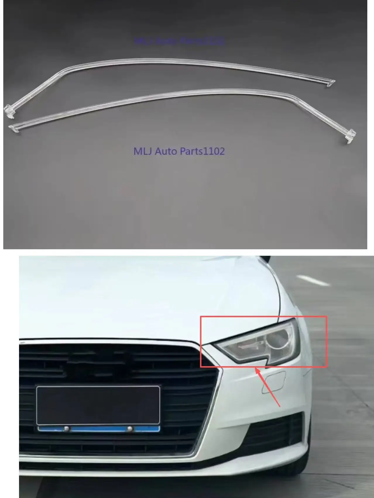 

Для AUDI A3 2017-2019 пластина света DRL направляющая трубка фар дневного света направляющая Angel Eye автозапчасти