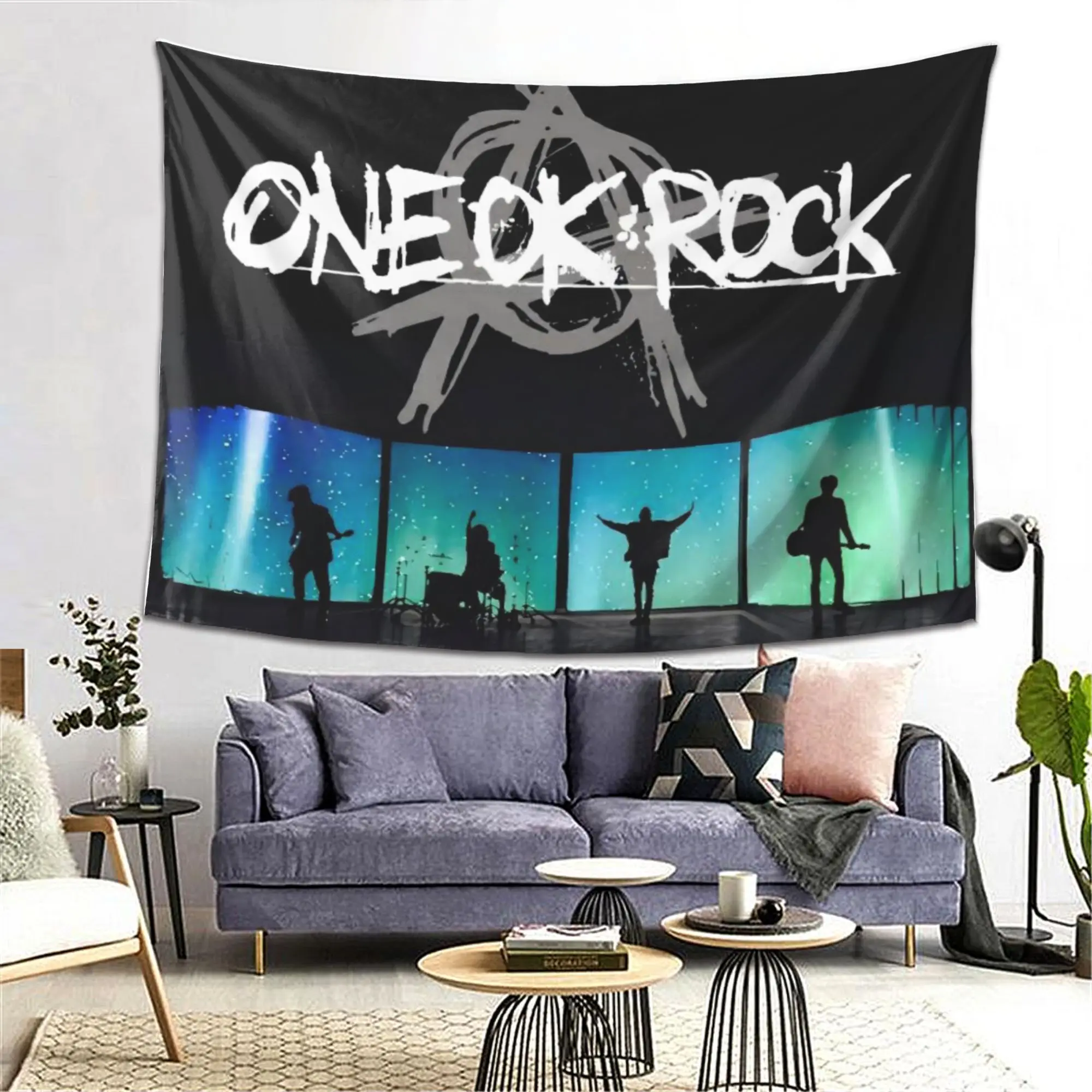 

ONE OK ROCK Concert Tapestry - Modern Wall Art for Home Styling, Perfect for Living Rooms and Bedrooms, Unique Design