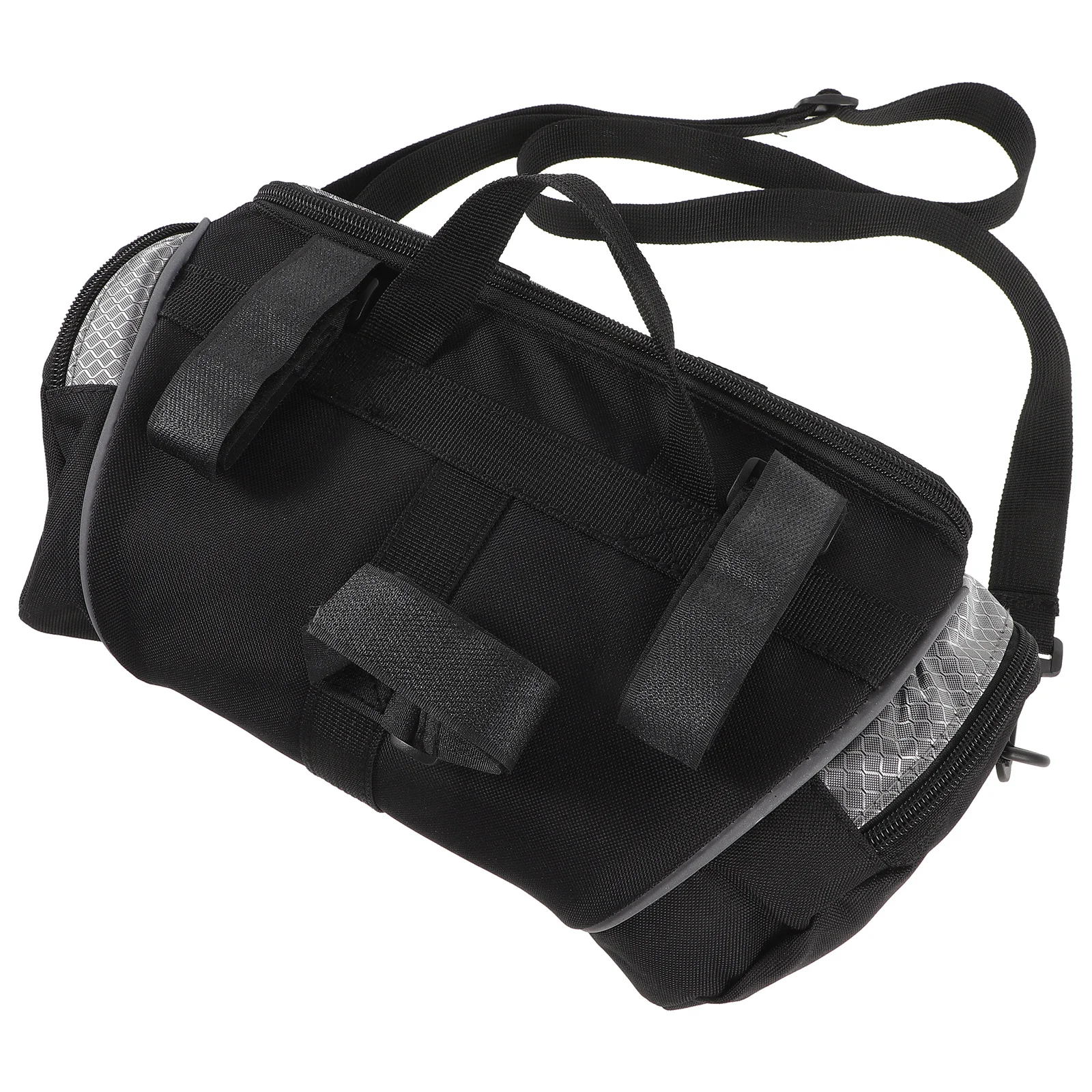 

5L Bike Front Handlebar Bag Waterproof 600D Polyester Cycling Phone Mount With Reflective Strip U-Shaped Padding Tool-Free