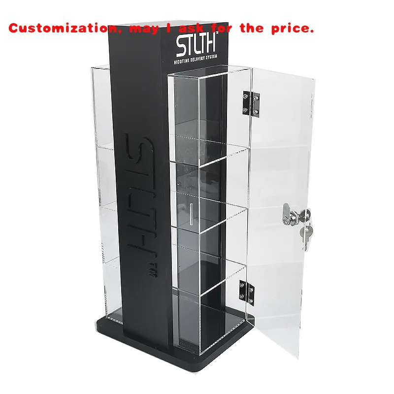 custom.Tinya Customized RGB LED Acrylic Display Stand Retail Store Desktop Smoke Display Rack