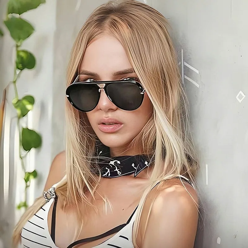 جديد الطيار النظارات الشمسية المرأة نظارات الموضة الرجعية إطار كبير نظارات شمسية الرجال العلجوم نظارات التصوير نظارات