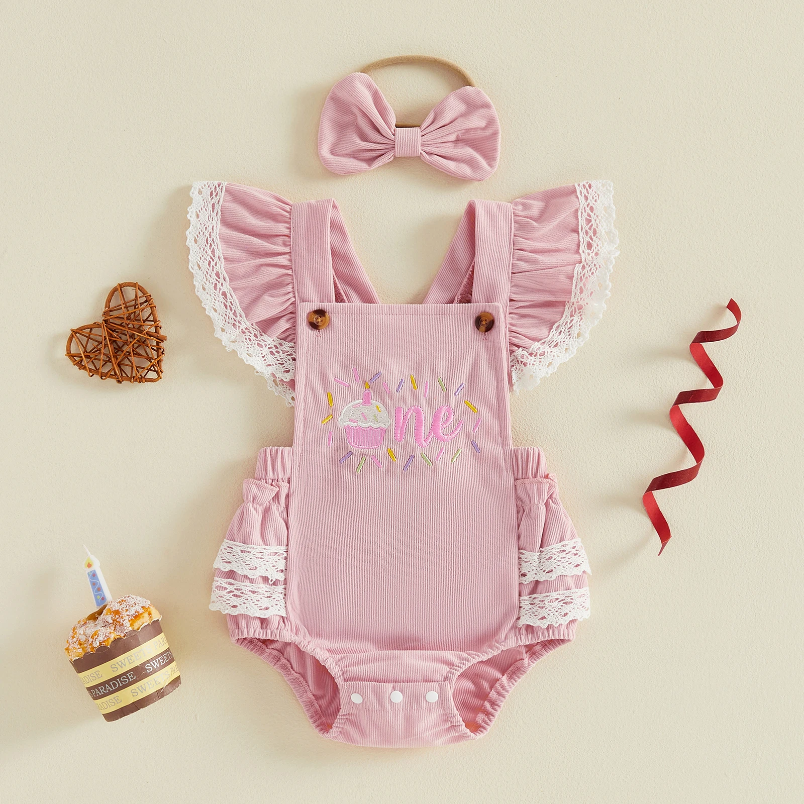 Cake Embroidery Baby Set 2