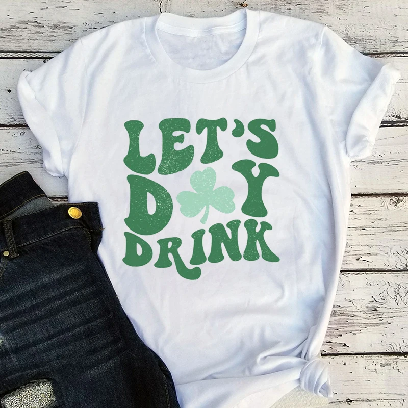 Retro St Patty's Day Shirt Drink Shirts Vintage St Patricks Day Tee Day Drinking Top Women's Lucky Tee Vintage