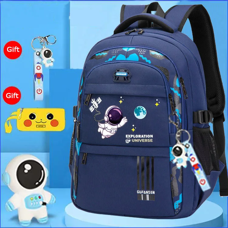 Mochila ortopédica para niños, mochilas escolares para niños, mochila escolar primaria impermeable, bolsa para libros