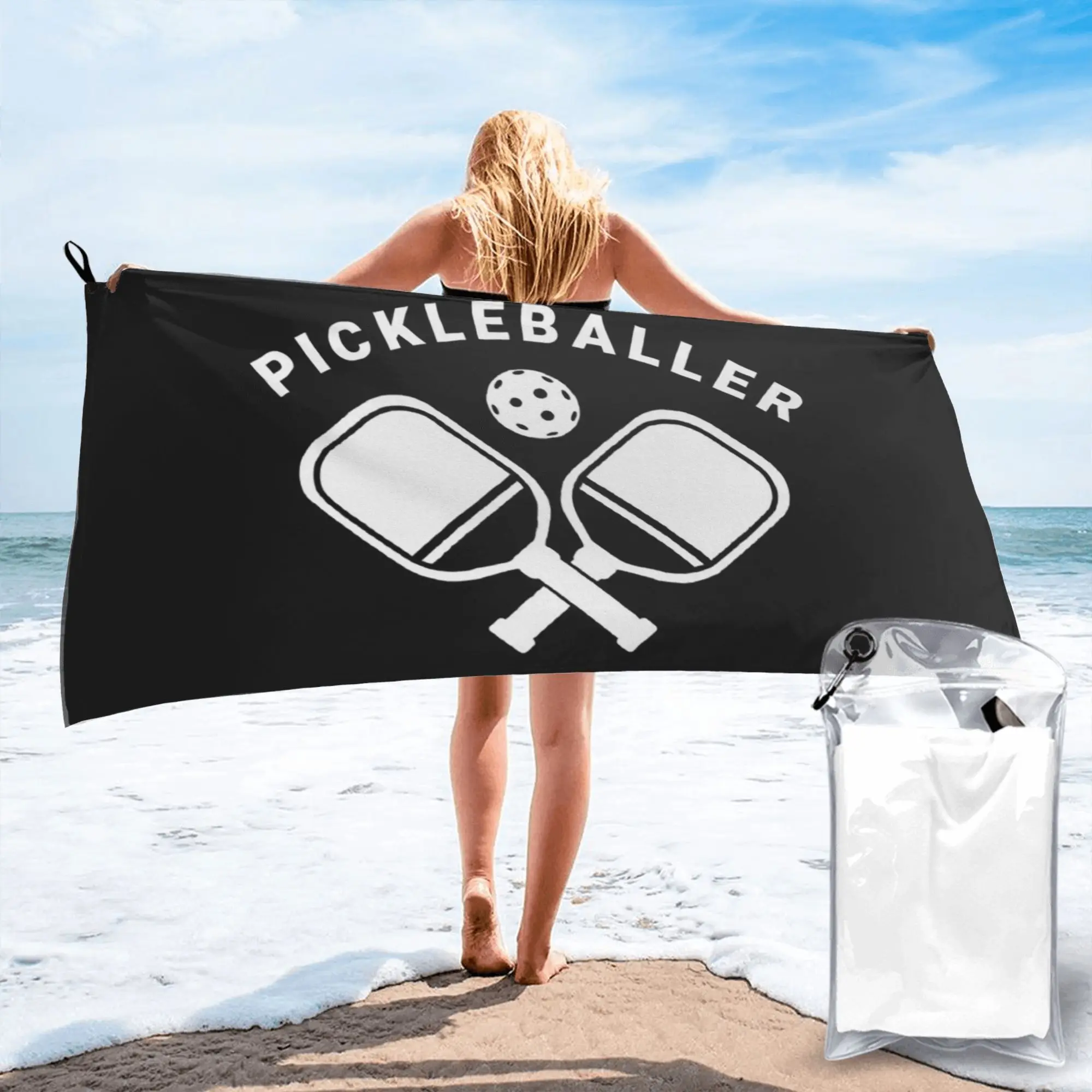 Fun Pickleball Apparel Pickleballer Beach Towel Soft Microfiber Quick Dry Absorbent Quick Towels For Mountain Climbing