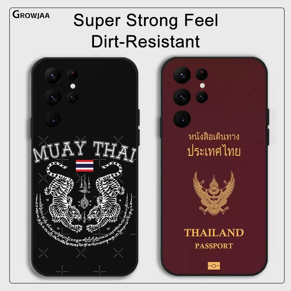 

Thailand Flag Passport Phone Case For Samsung Galaxy S25 S24 S22 S23 Ultra S21 S20 Plus 5G Protective Silicone Funda