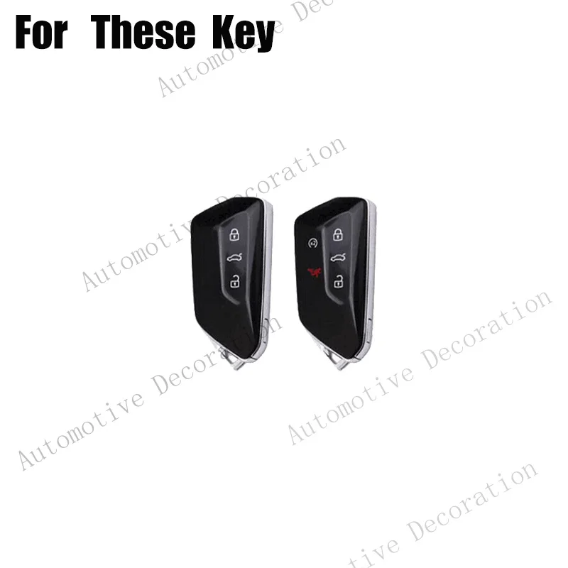 Z+ Zinc Alloy TPU Leather Car Key Fob Case Cover For VW Golf 8 MK 8 Skoda Octavia